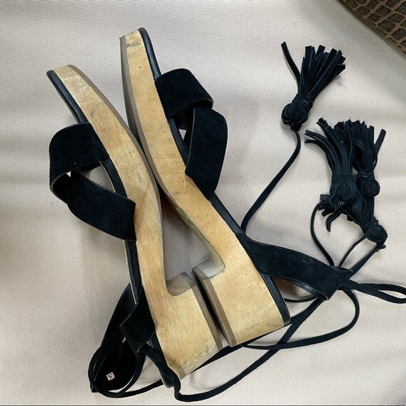 Sam Edelman Jenna Ankle Wrap Sandal Black 90’s 9 - Picture 7 of 10